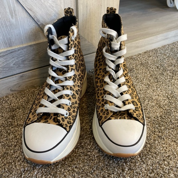 Madden Girl Winnona Flatform Women's High-Top Sneakers Leopard US 6.5 - Picture 7 of 9